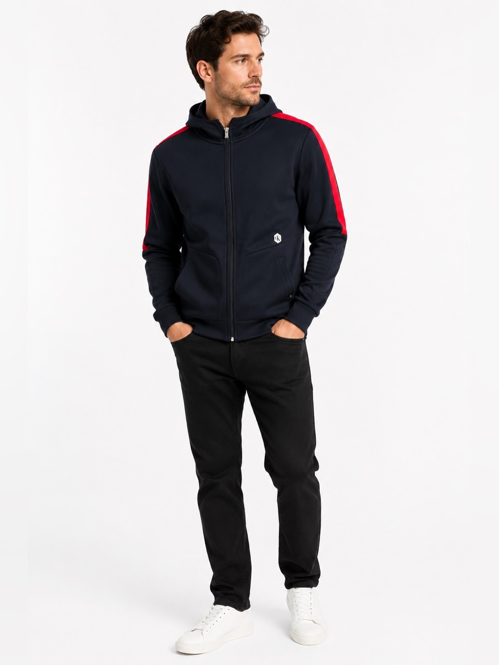 Under Armour Men’s ColdGear Full-Zip Performance Hoodie Jacket Black/Red